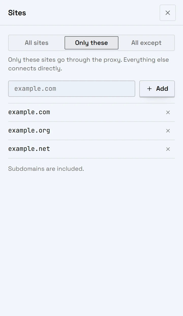 The extension popup: only where you need it
